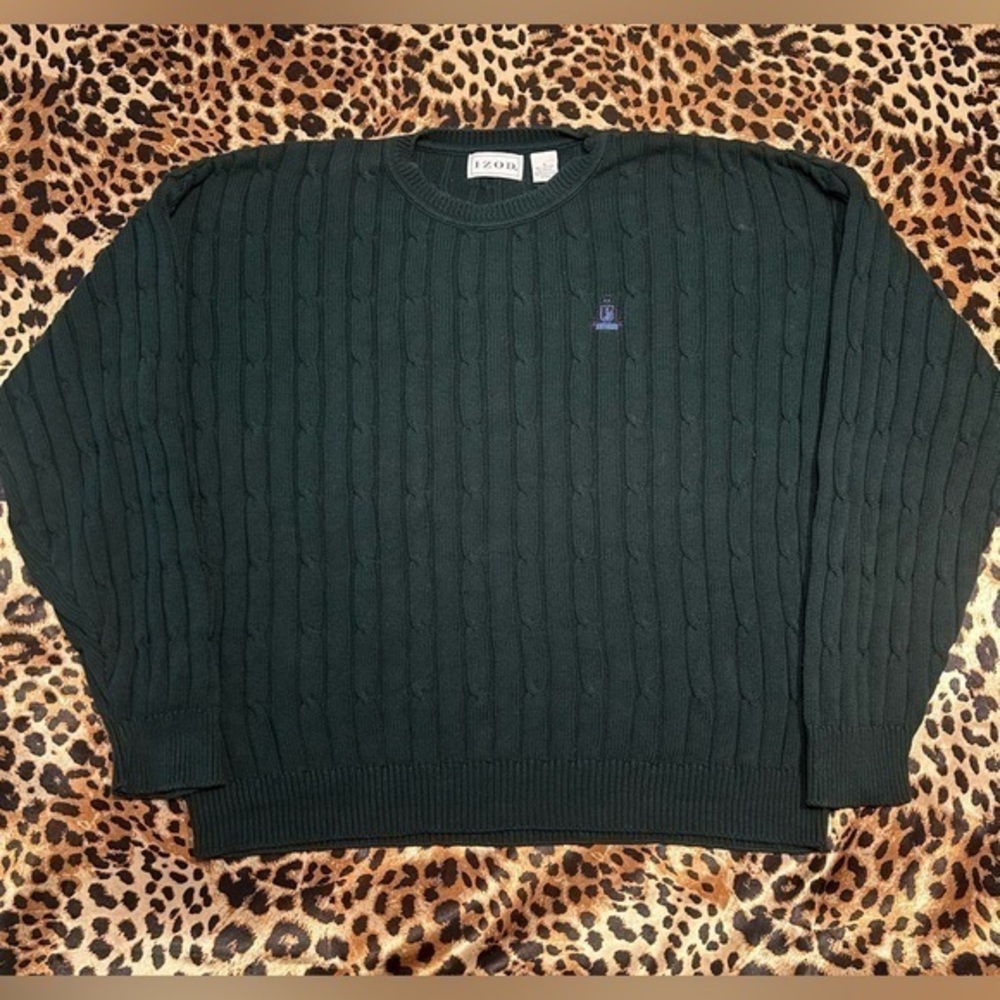 Vintage Izod Dark Green Sweater